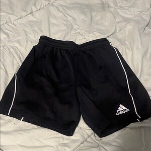 Adidas Black Shorts with White Accents